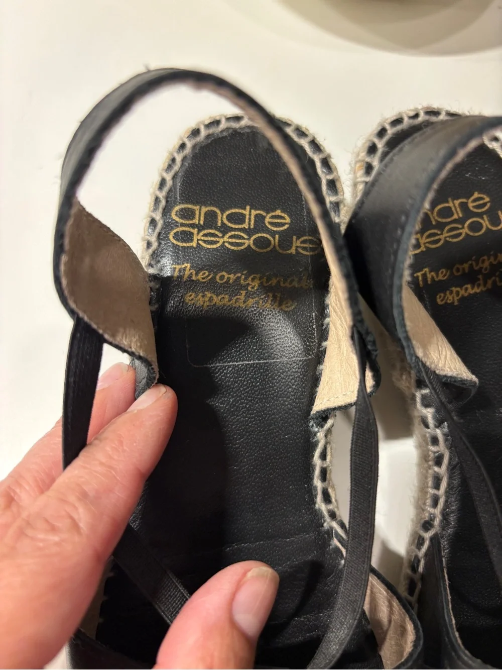 Andre Assous black leather